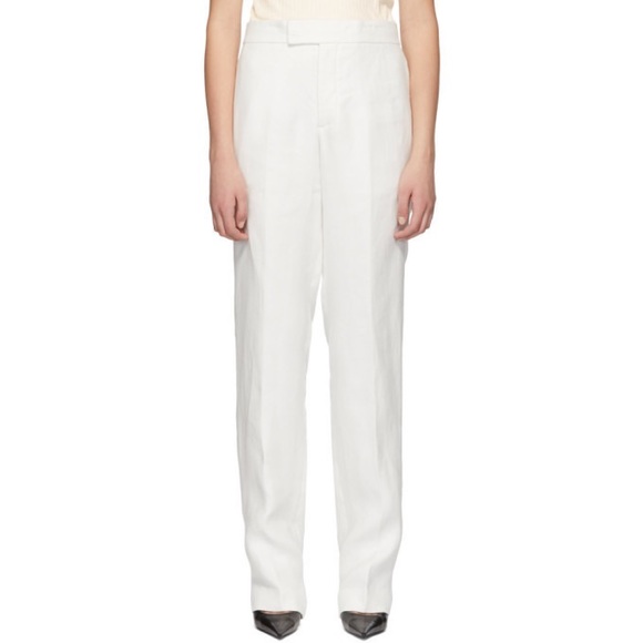 HELMUT LANG Slim-fit trousers in natural white NWT Size 2 - Picture 4 of 9